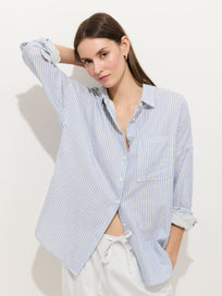 Jo Shirt In Double Gauze Stripe