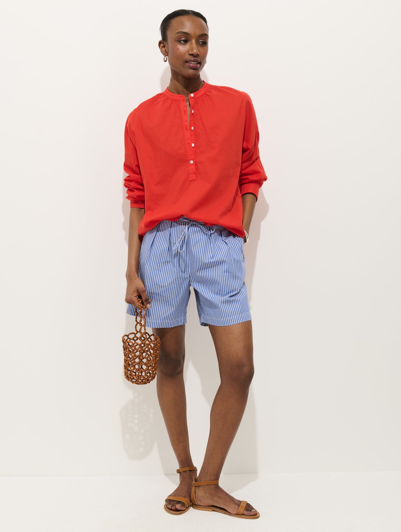 Hudson Striped Short In Poplin