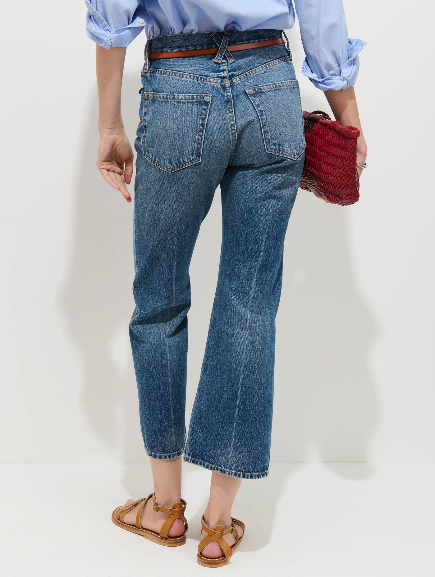 Bessette Mid Rise Boot Cut Cropped Jean