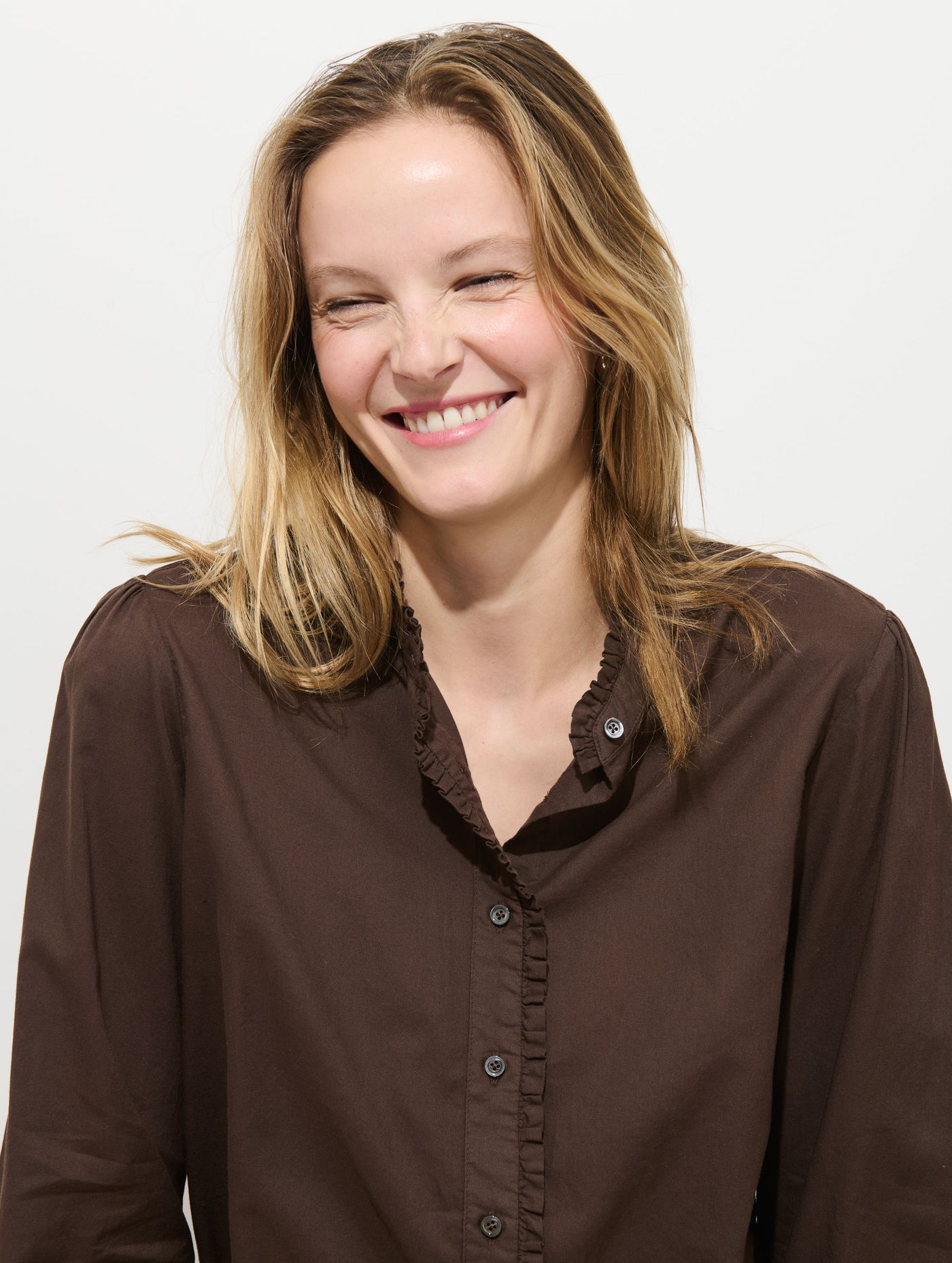 Chantilly Ruffle Shirt In Cotton Voile