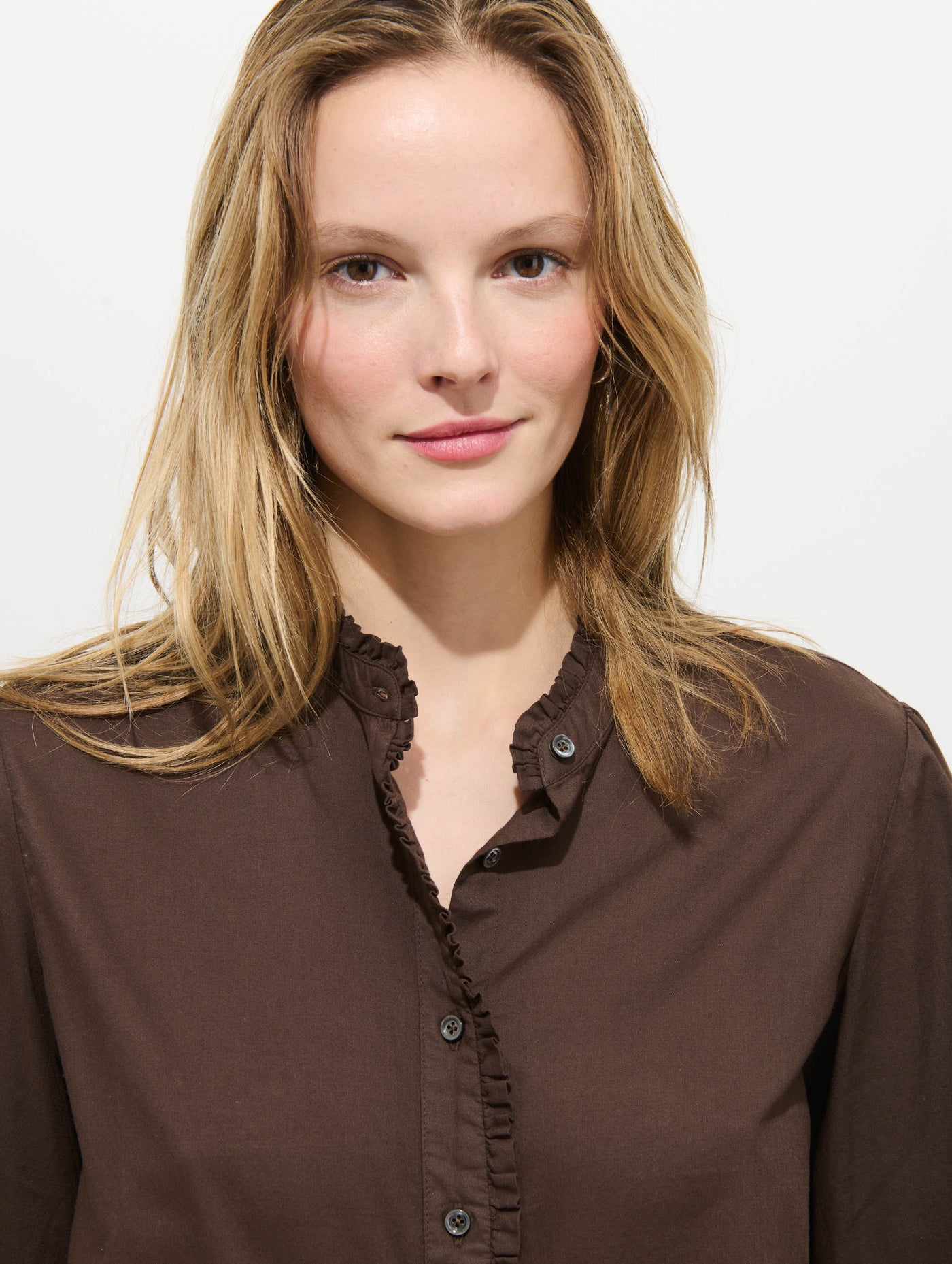Chantilly Ruffle Shirt In Cotton Voile