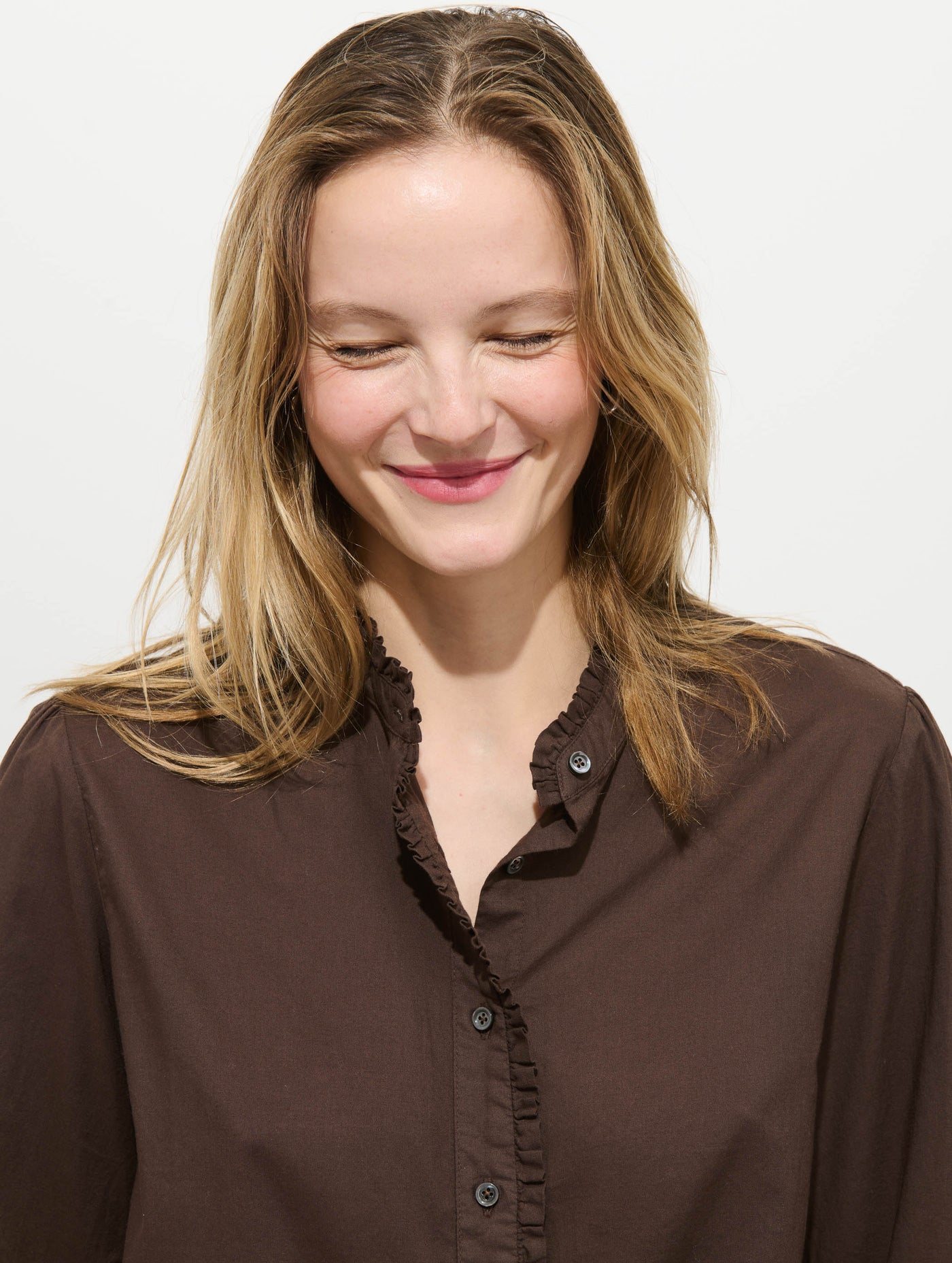 Chantilly Ruffle Shirt In Cotton Voile