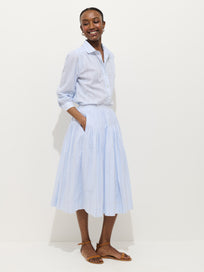 Hannah Striped Skirt In Cotton Voile