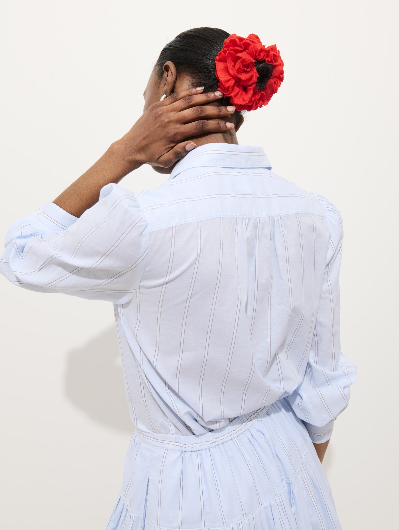 Hannah Striped Shirt In Cotton Voile
