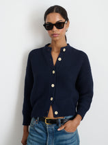 Nico Chunky Cardigan In Dark Navy