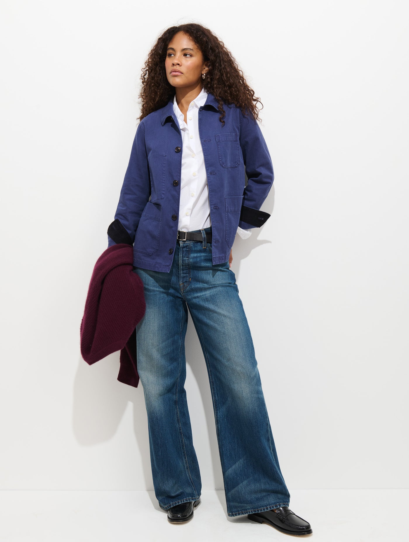 Britt Work Jacket In Herringbone