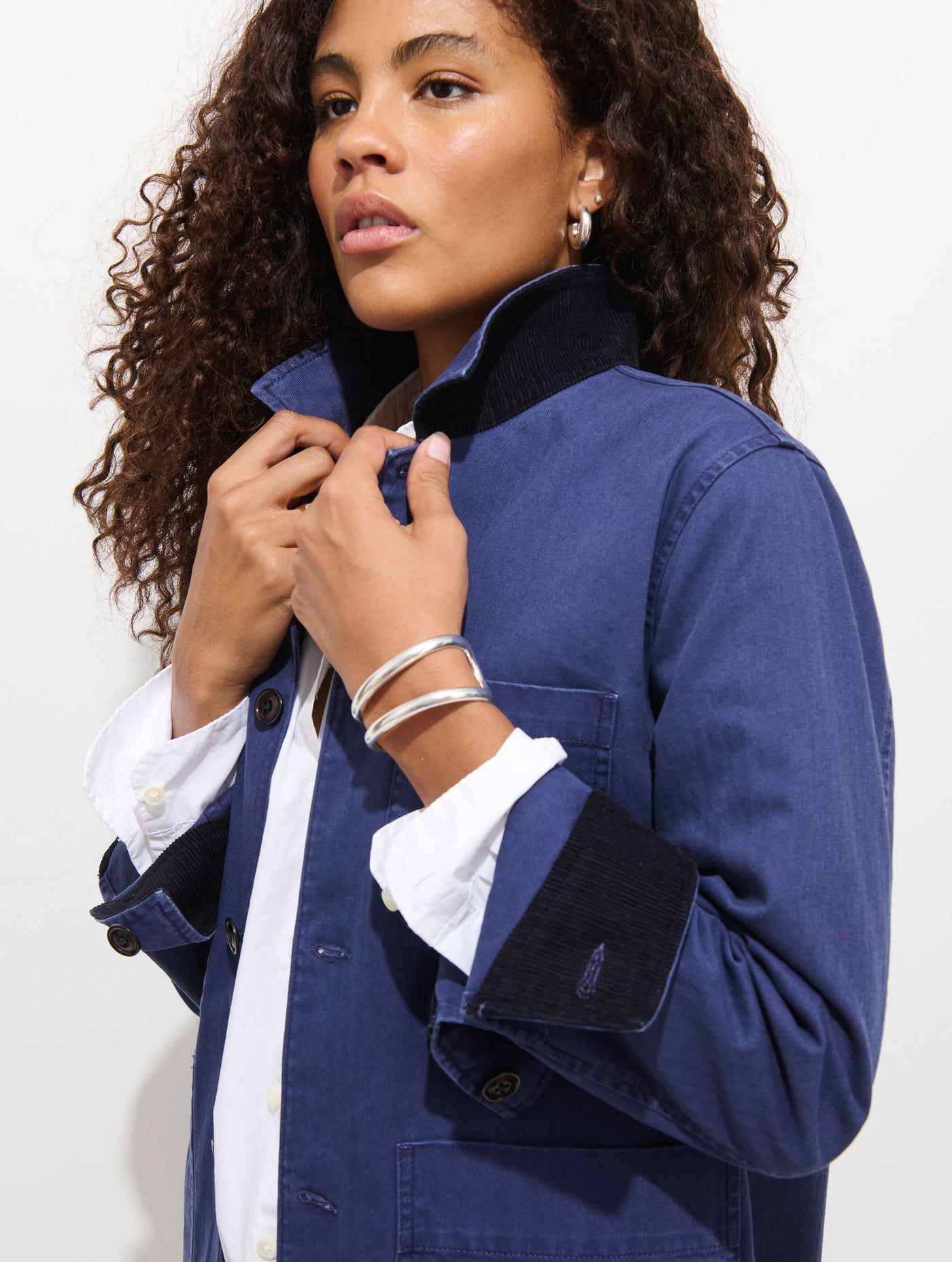 Britt Work Jacket In Herringbone