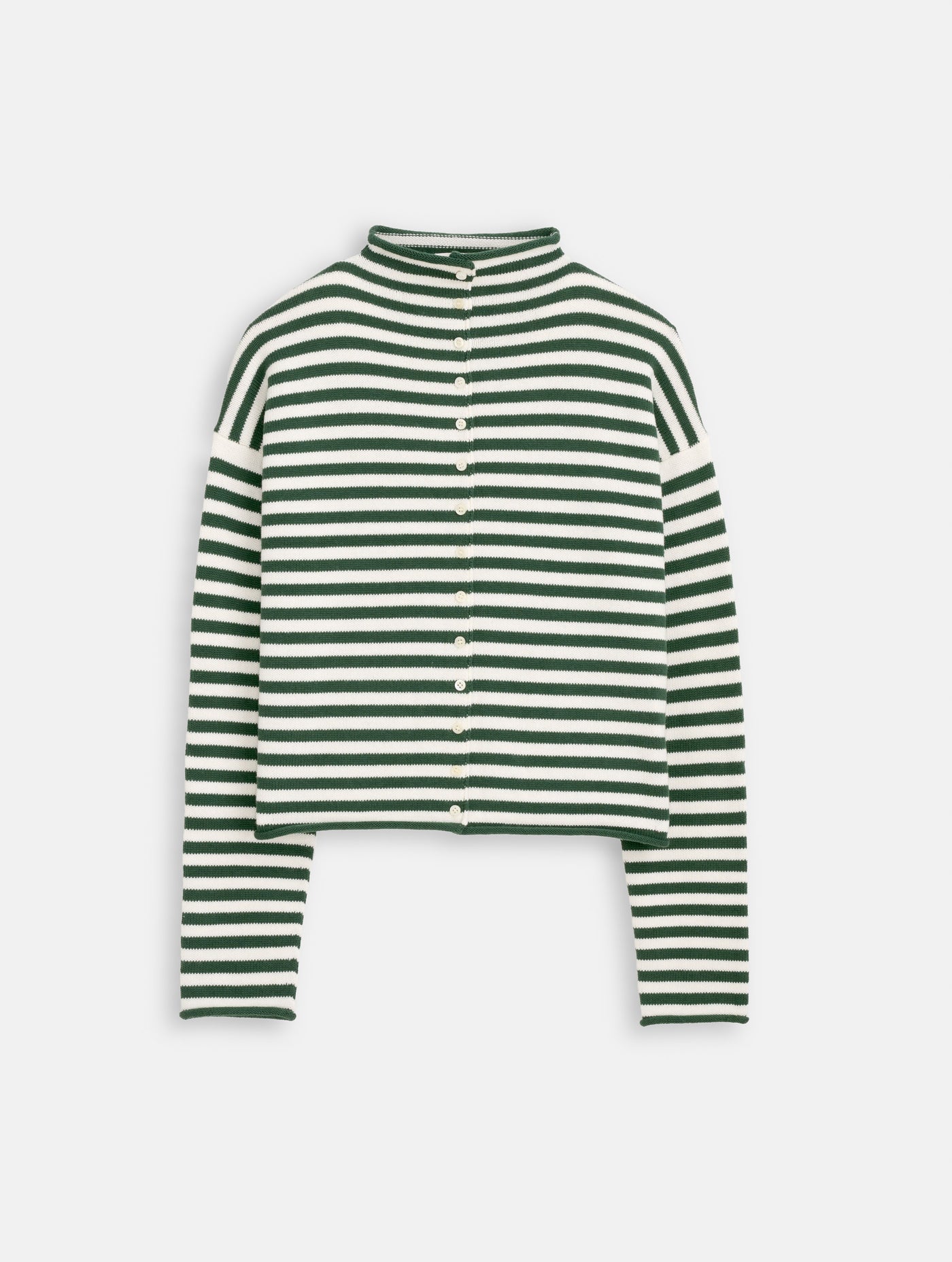 Taylor Striped Cardigan In Cotton Cashmere