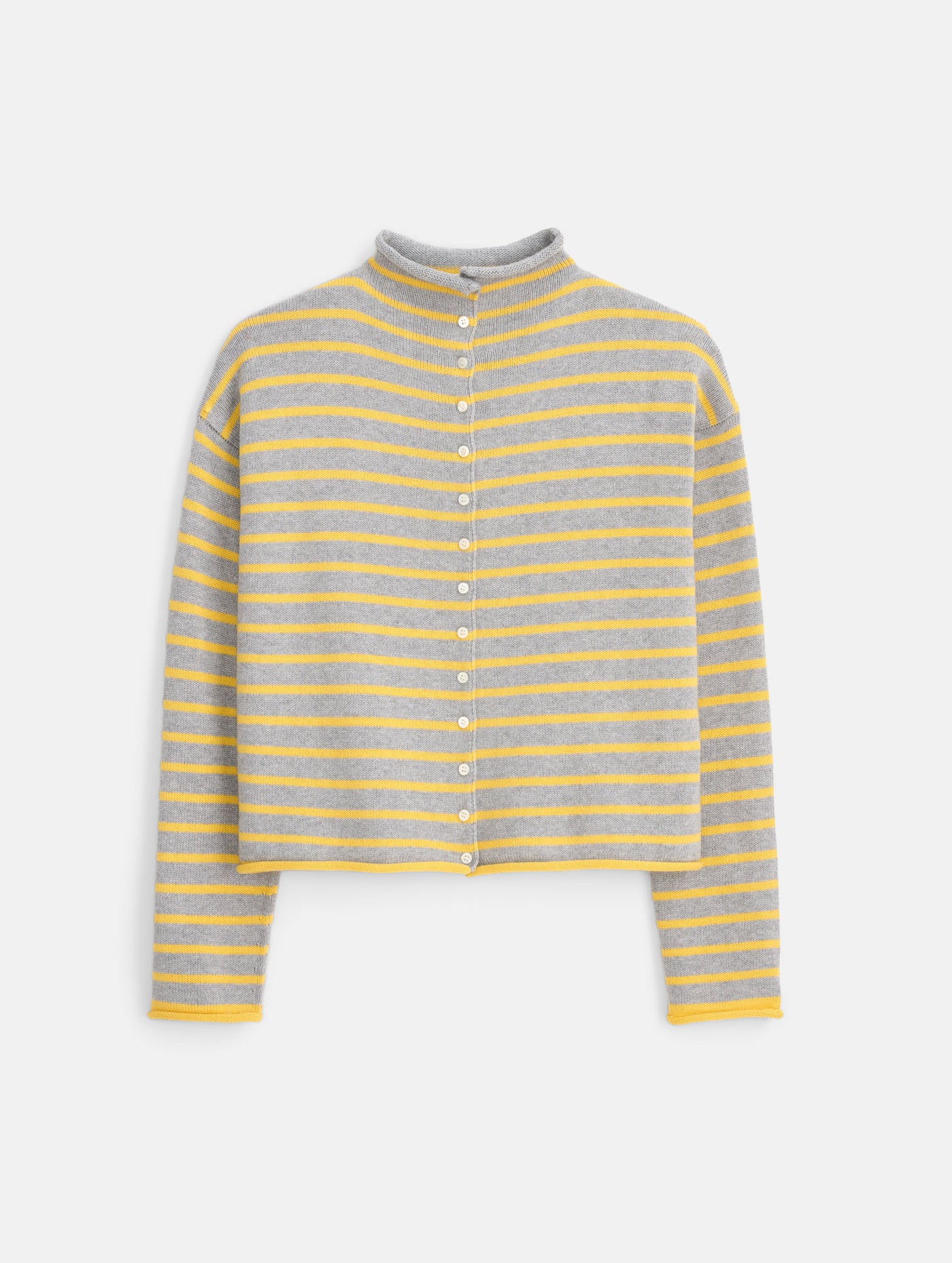 Taylor Striped Cardigan in Cotton Cashmere