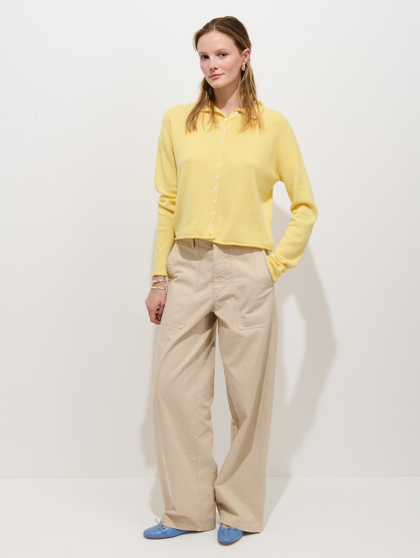 Taylor Cardigan in Washed Cashmere