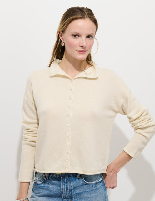 Taylor Cardigan in Washed Cashmere