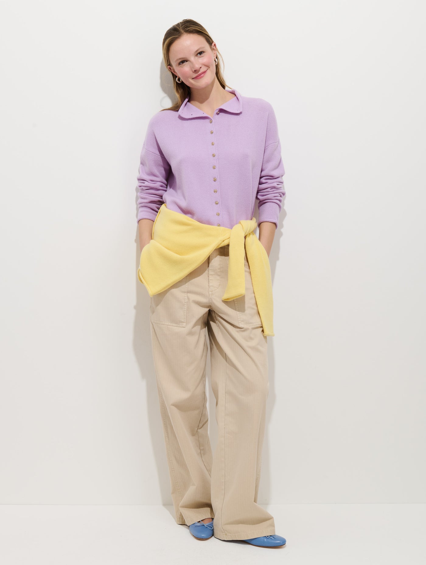 Taylor Cardigan in Washed Cashmere
