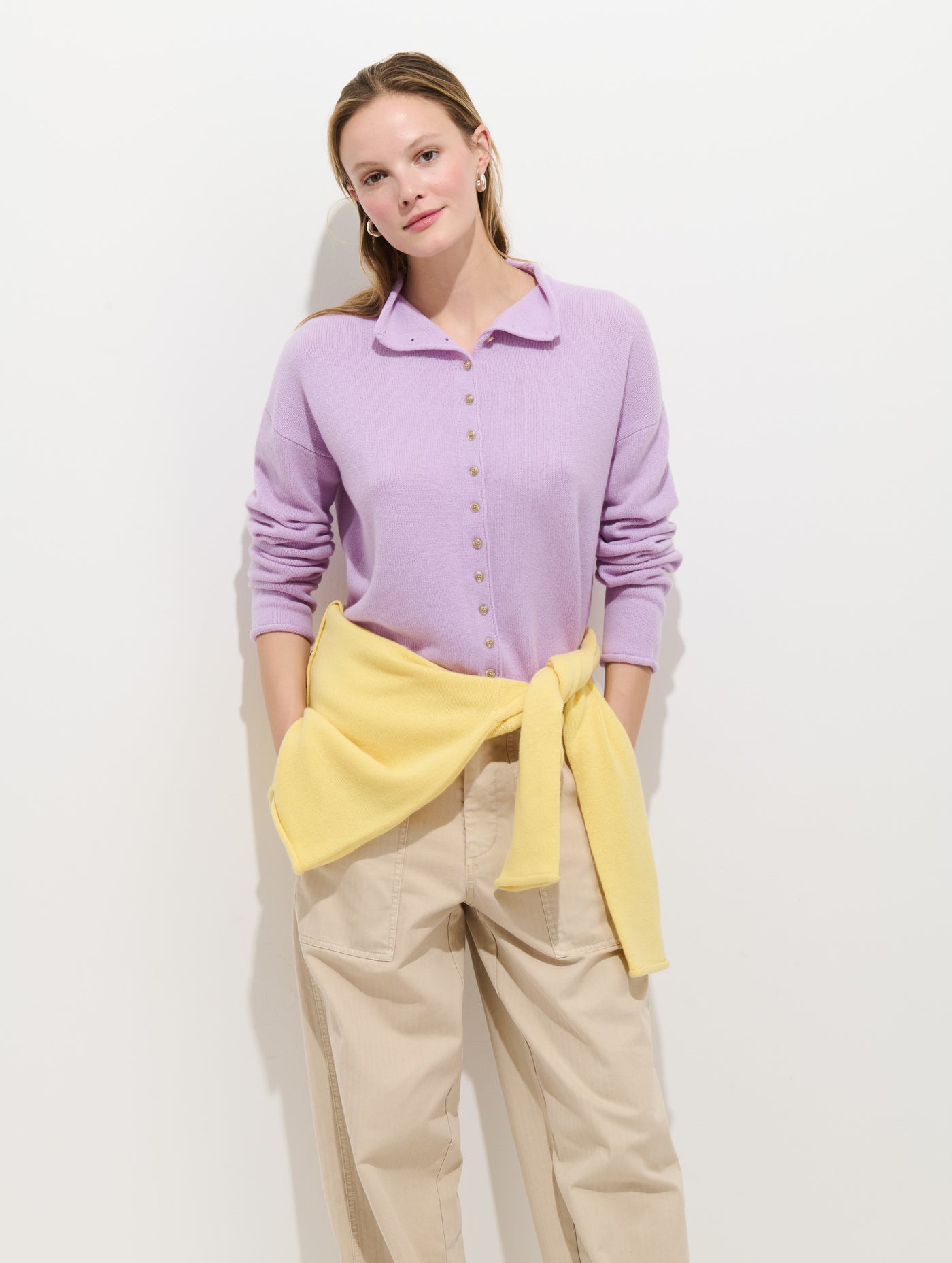 Taylor Cardigan in Washed Cashmere