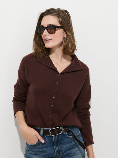 Taylor Cardigan in Washed Cashmere