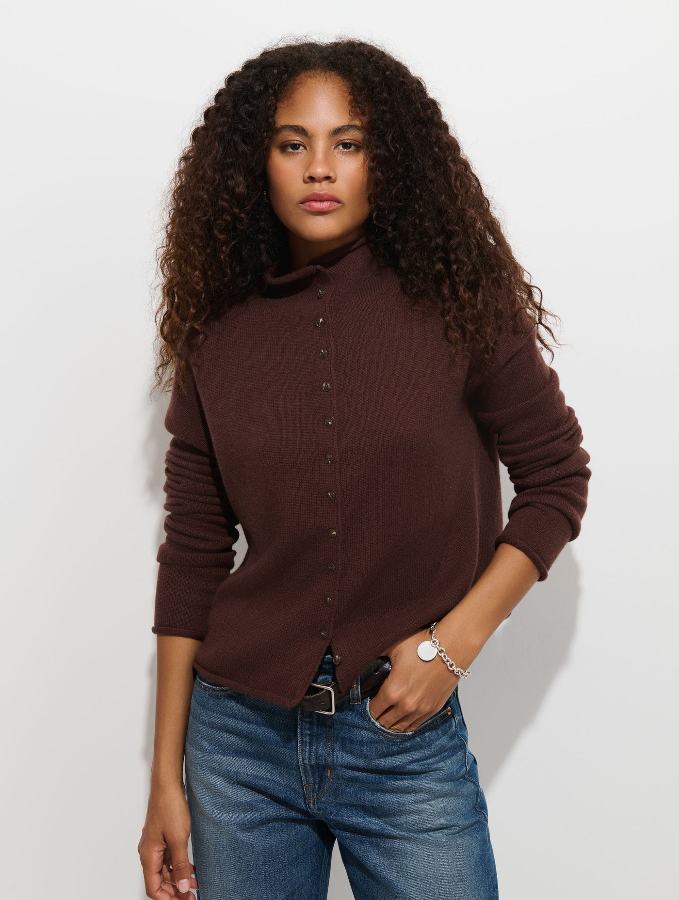 Taylor Cardigan in Washed Cashmere