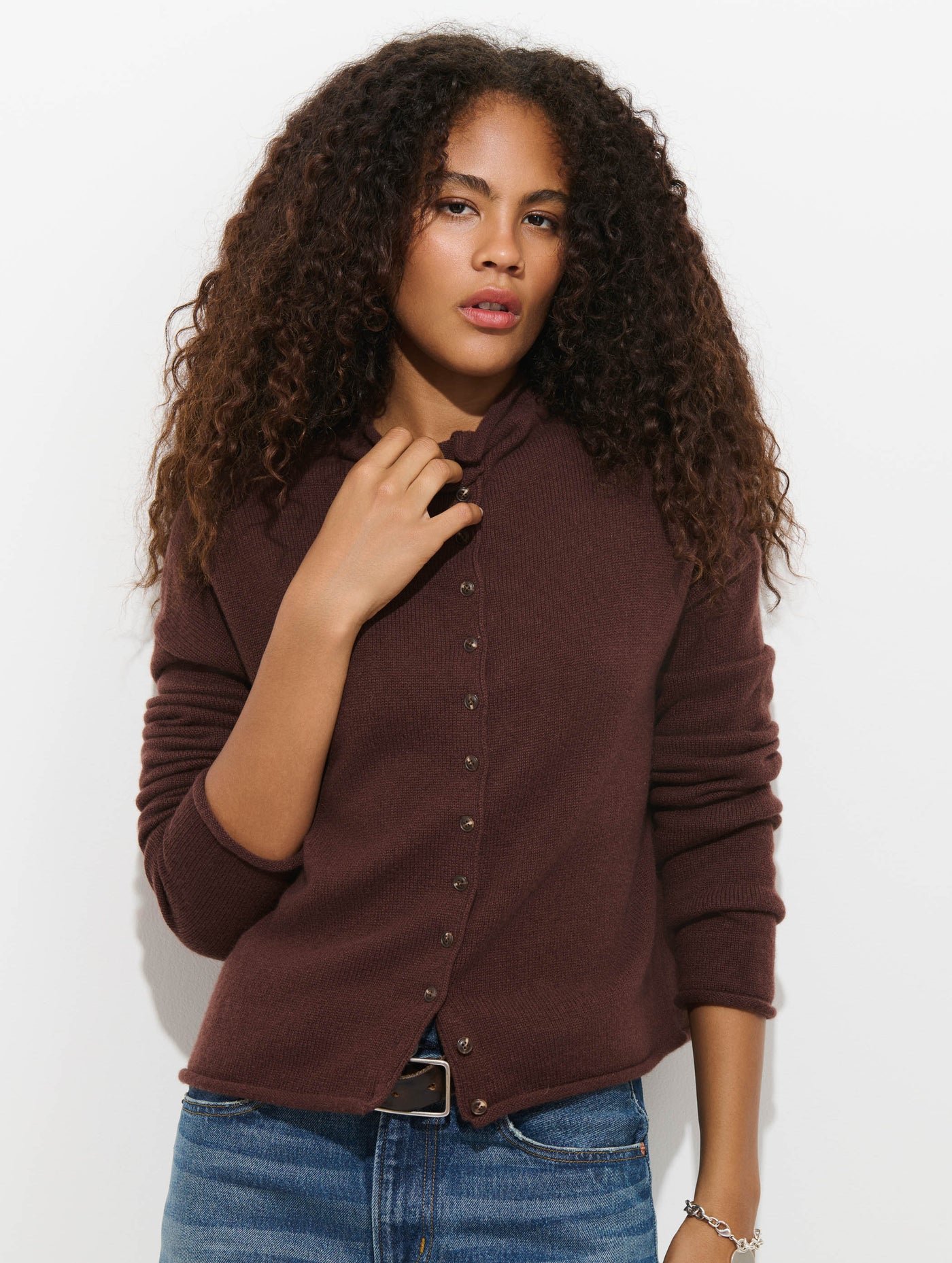 Taylor Cardigan in Washed Cashmere