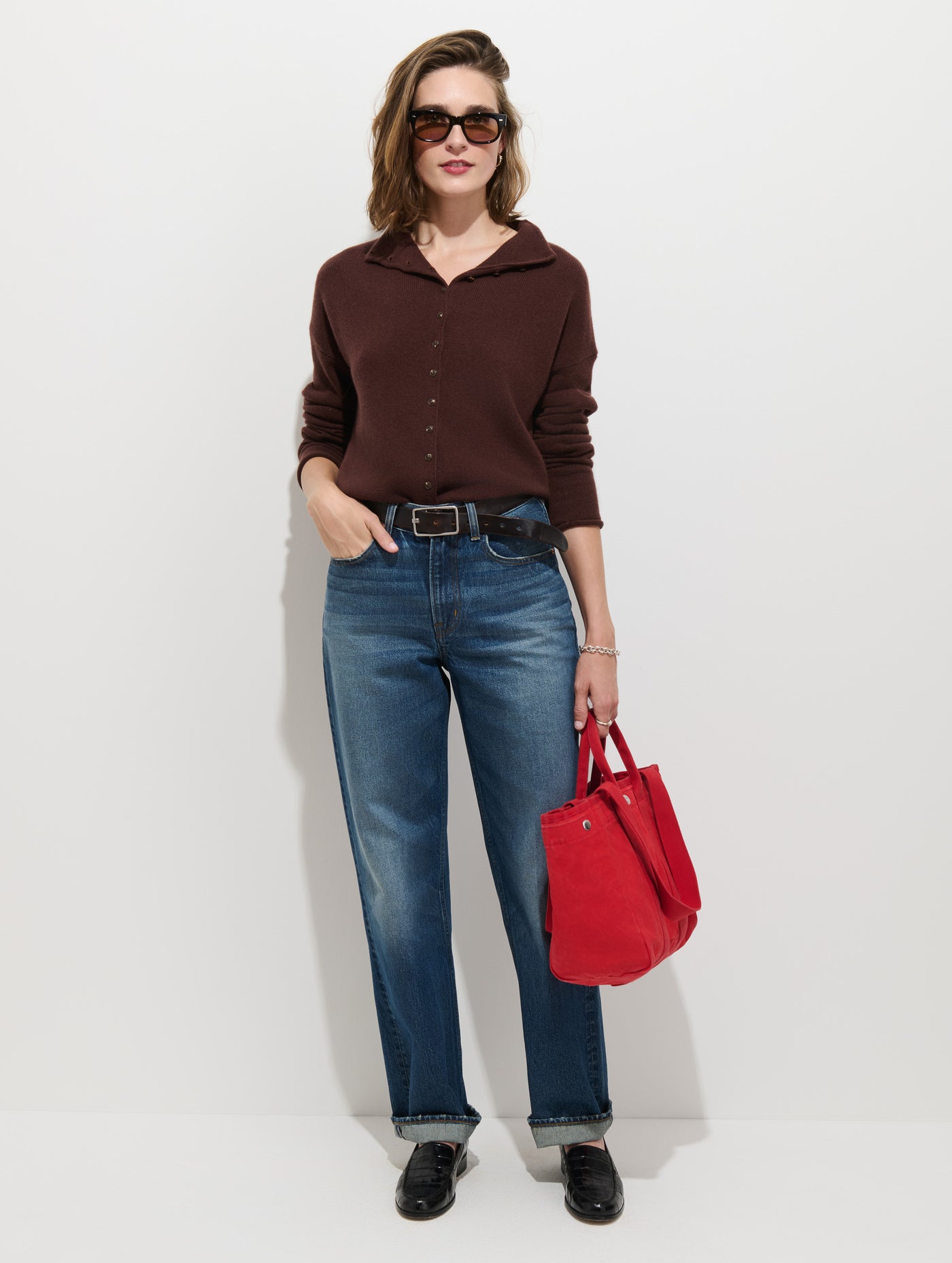 Taylor Cardigan in Washed Cashmere