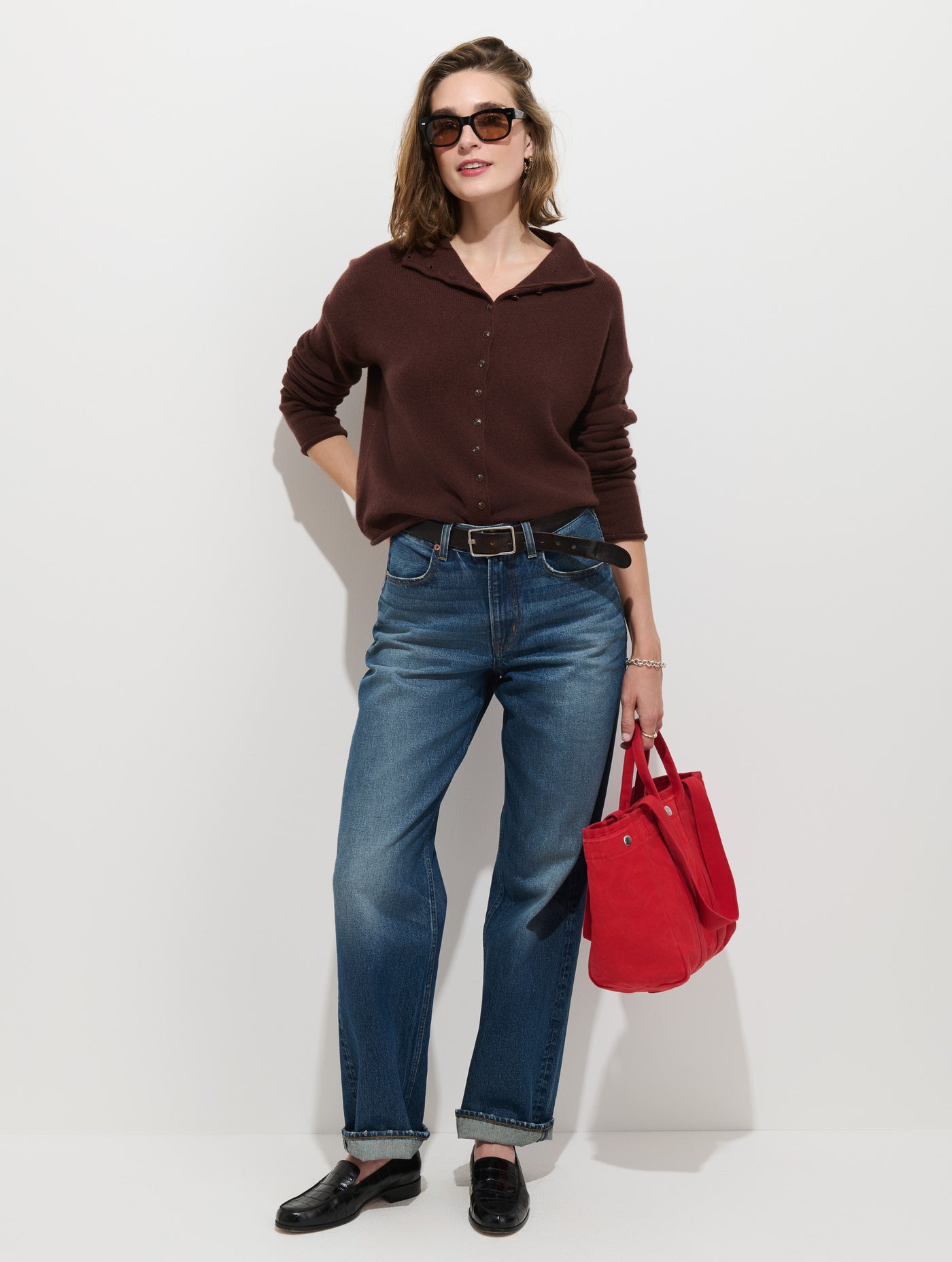 Taylor Cardigan in Washed Cashmere