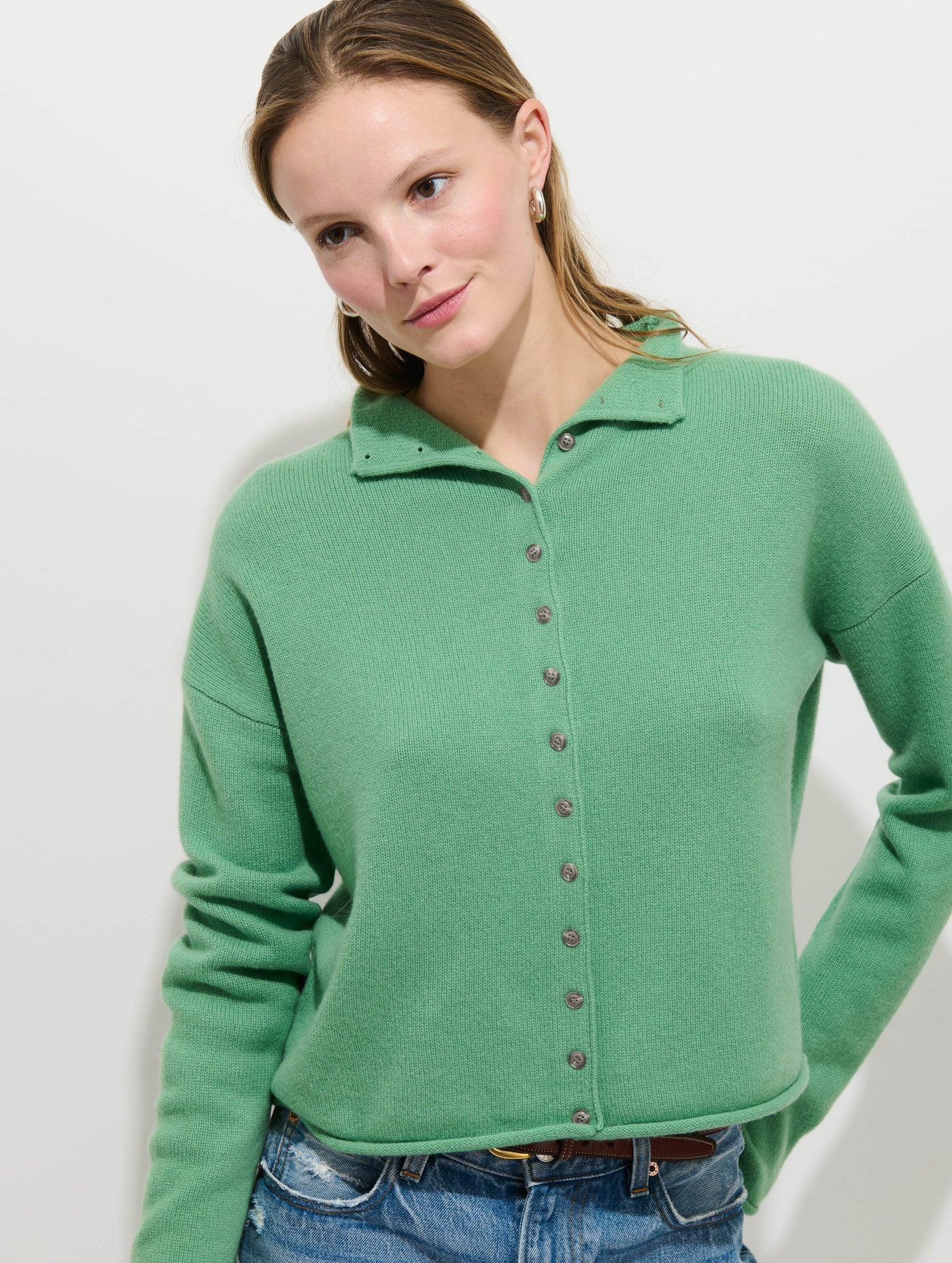 Taylor Cardigan in Washed Cashmere