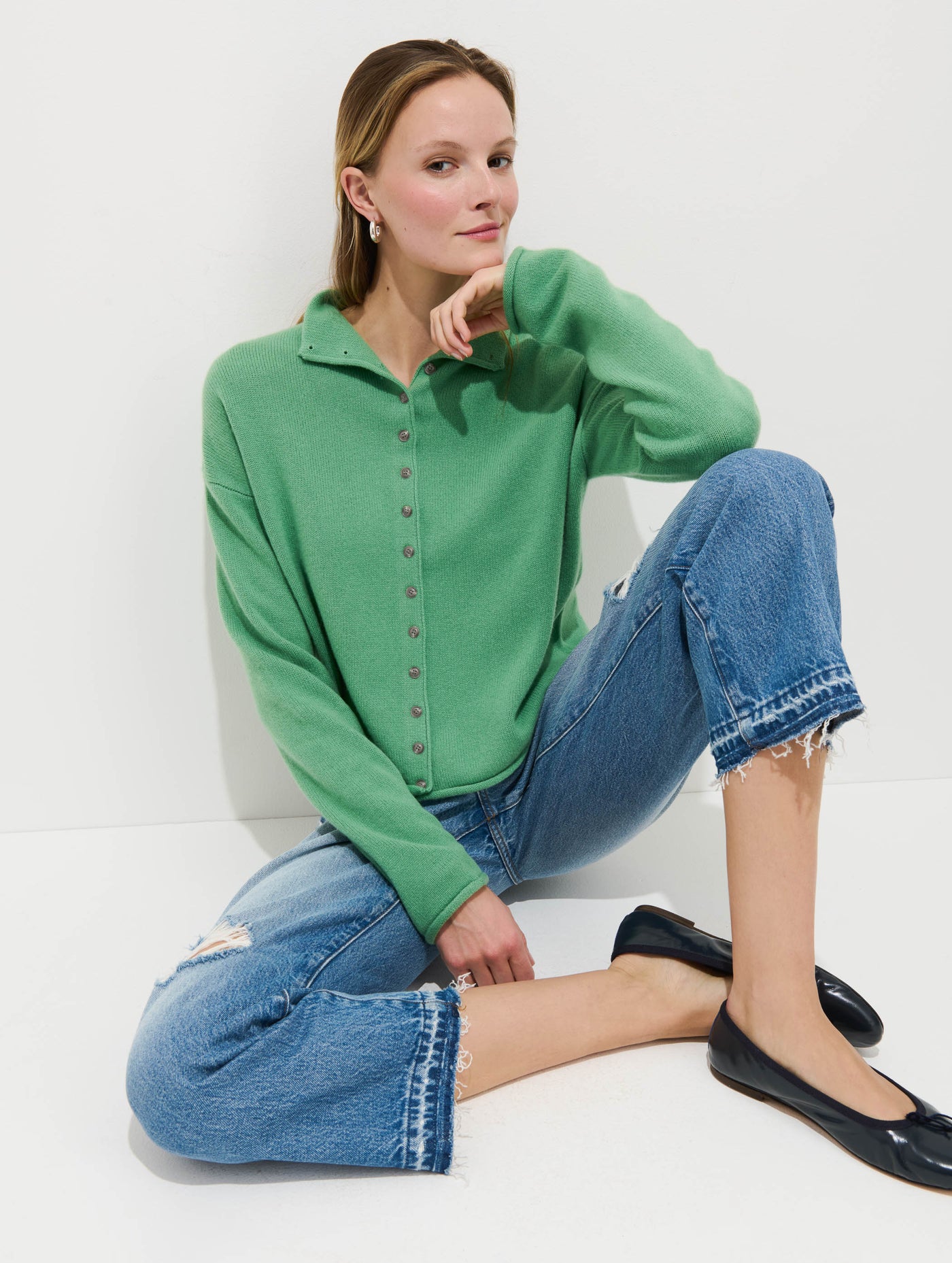 Taylor Cardigan in Washed Cashmere