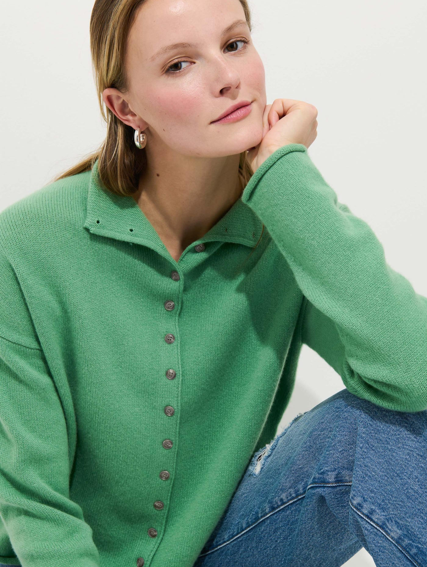 Taylor Cardigan in Washed Cashmere