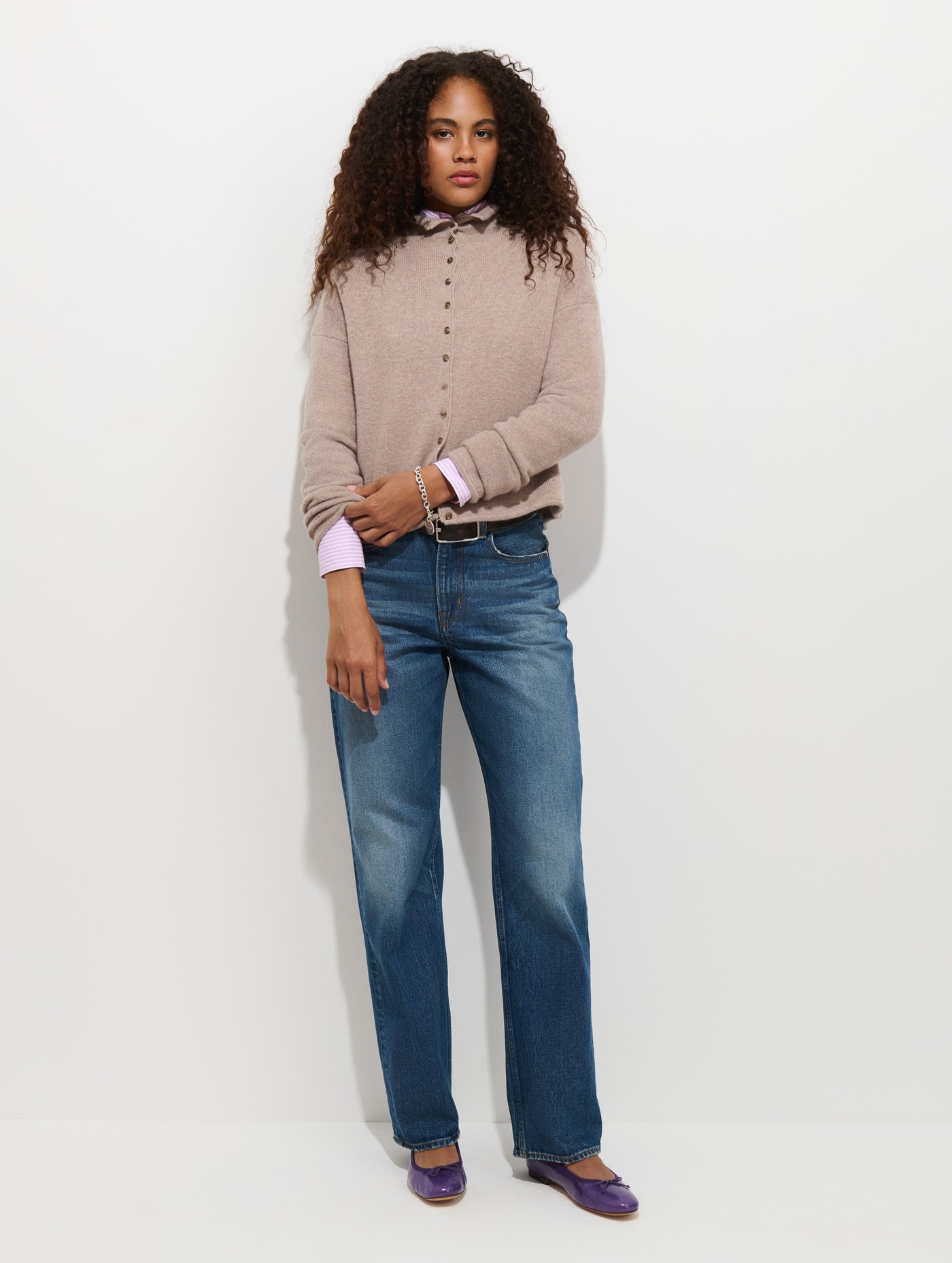 Taylor Cardigan in Washed Cashmere