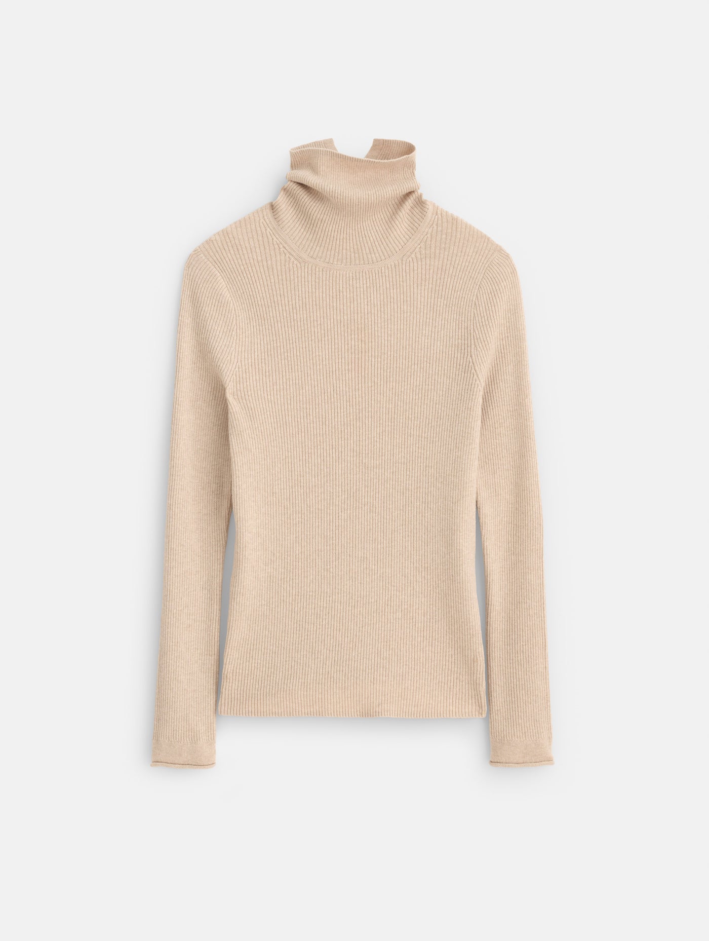 Christy Rib Turtleneck in Cotton Cashmere