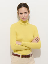 Christy Rib Turtleneck in Cotton Cashmere