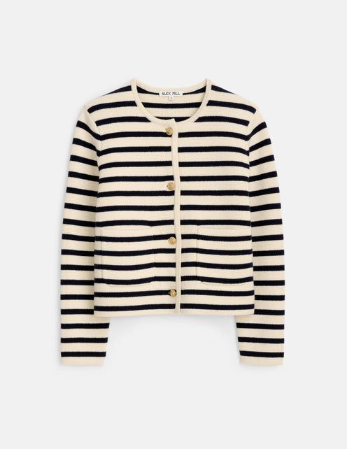 Paris Sweater Jacket in Stripe