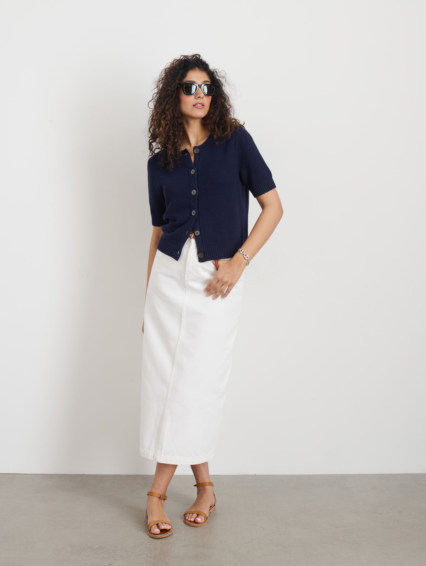 Elle Sweater In Cotton Linen