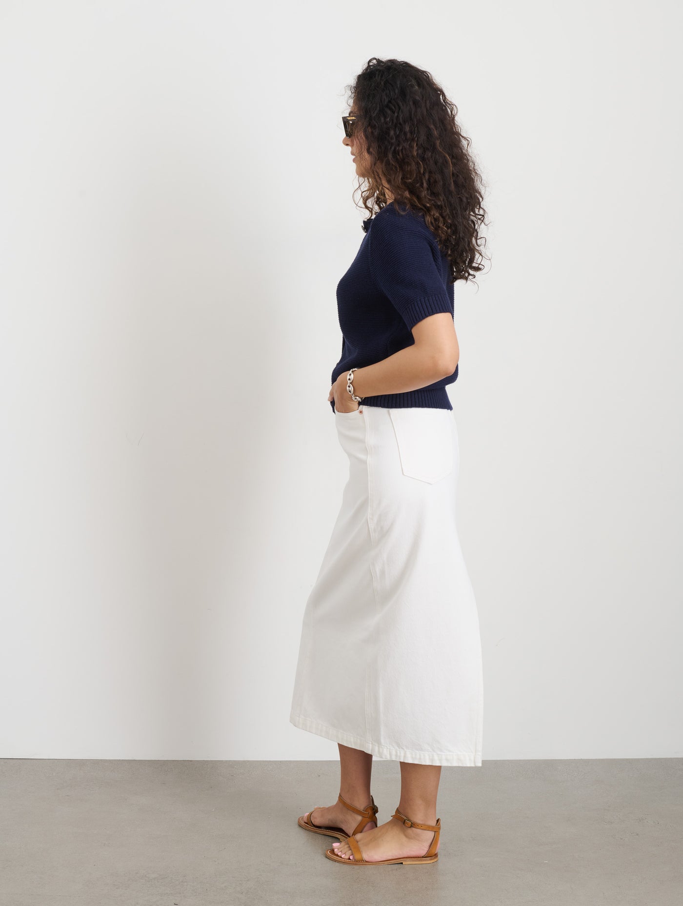 Elle Sweater In Cotton Linen