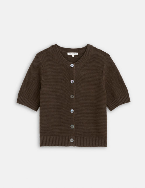 Elle Cardigan In Linen Cotton