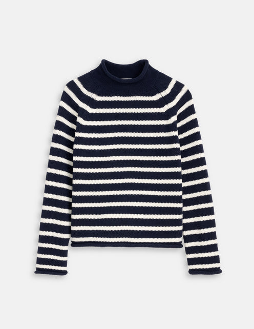 Eastport Striped Rollneck In Cotton