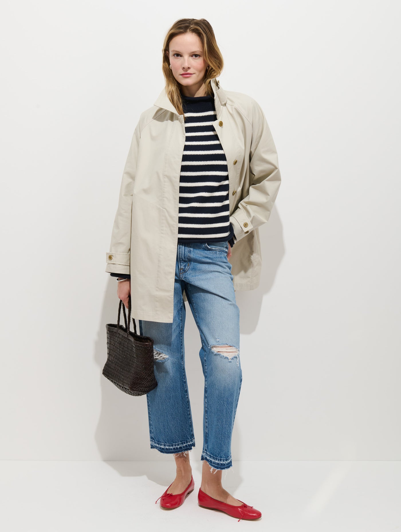 Eastport Striped Rollneck In Cotton