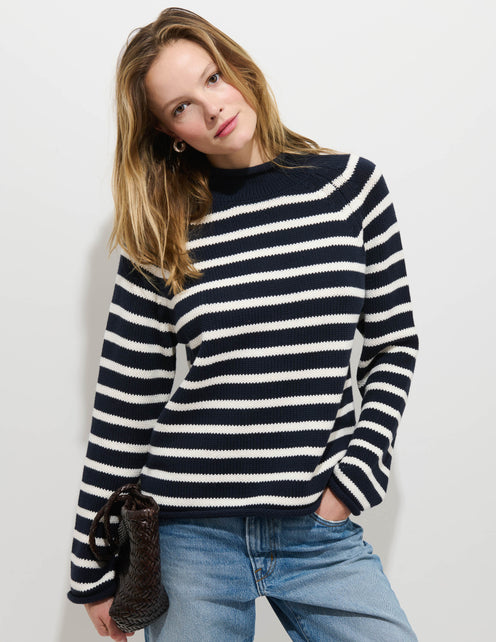 Eastport Striped Rollneck In Cotton