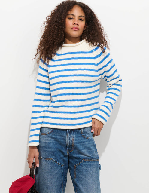 Eastport Striped Rollneck In Cotton