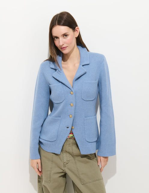 London Sweater Jacket In Cotton Cashmere