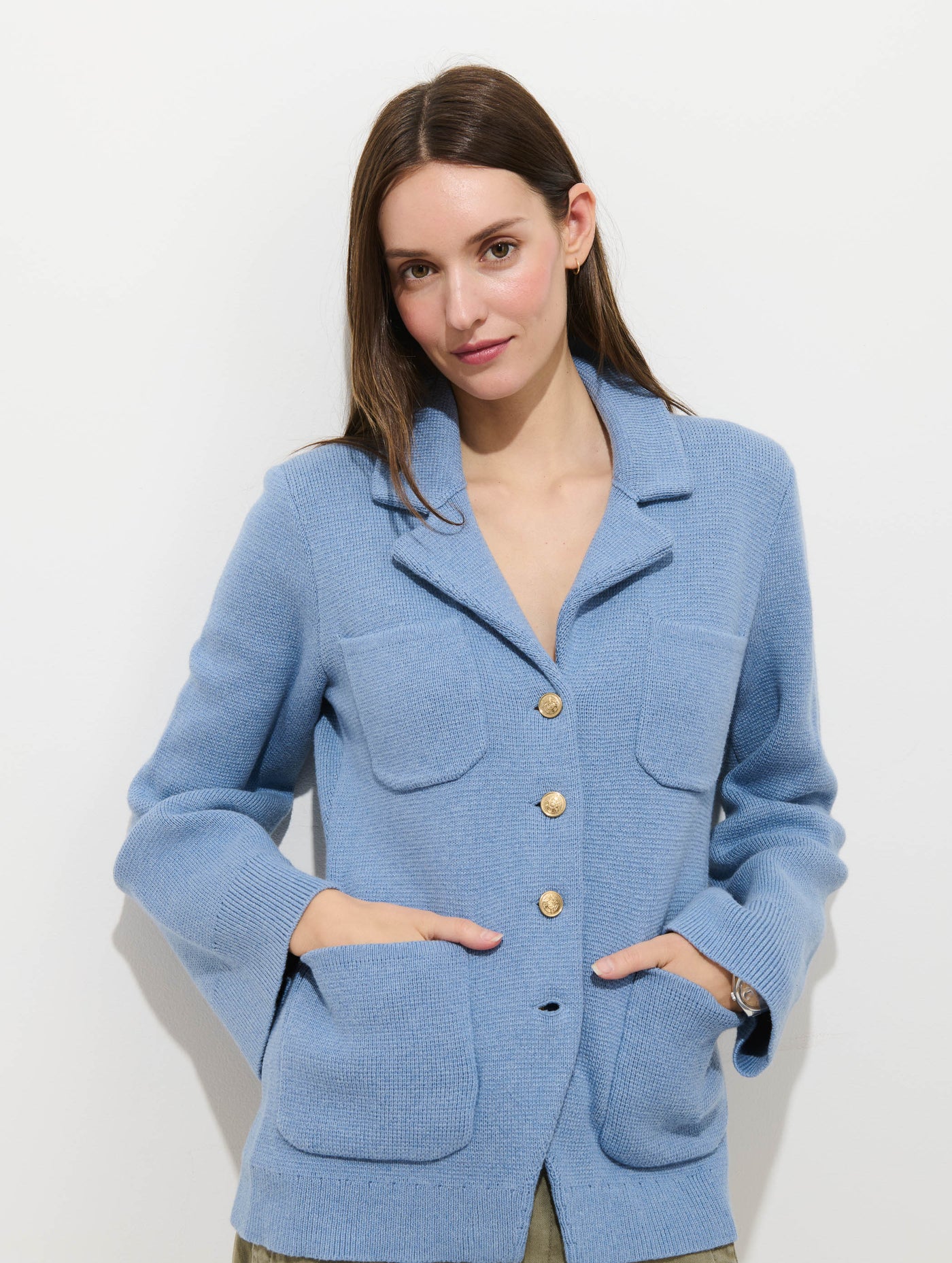 London Sweater Jacket In Cotton Cashmere