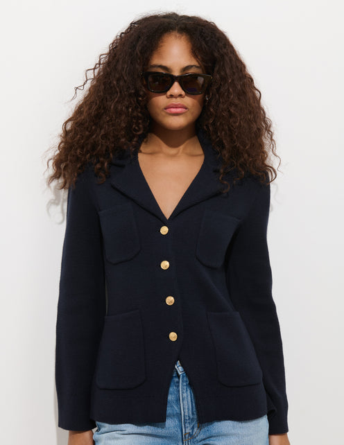 London Sweater Jacket In Cotton Cashmere