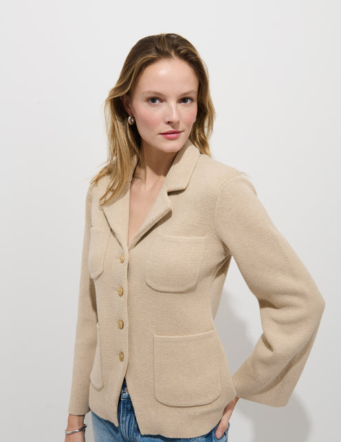 London Sweater Jacket In Cotton Cashmere