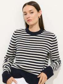 Marais Striped Sweater in Washed Cashmere