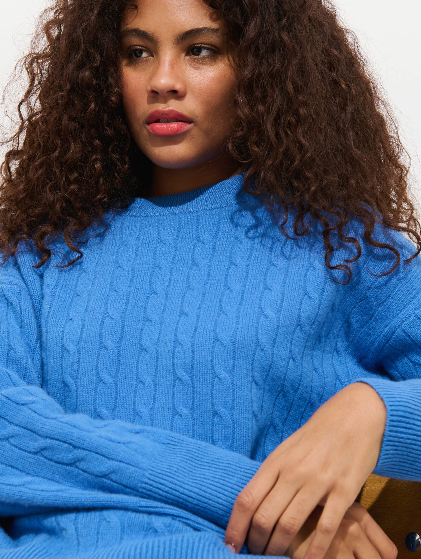 Charlie Cable Sweater In Cashmere