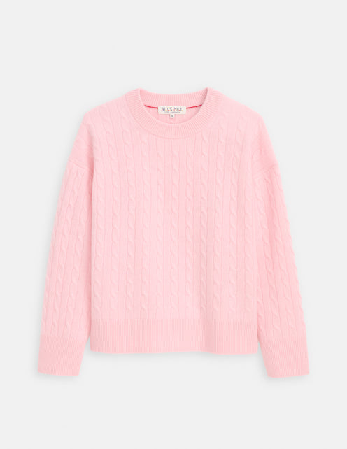 Charlie Cable Sweater In Cashmere