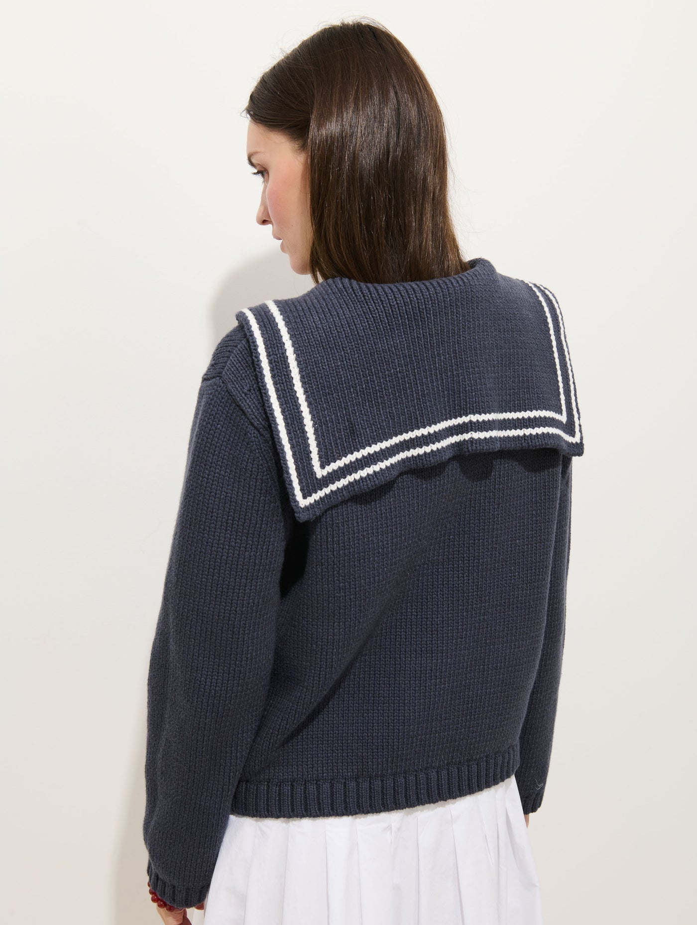 Cassie Sailor Cardigan 
In Cotton Blend