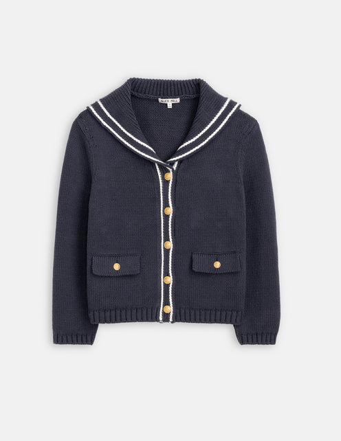 Cassie Sailor Cardigan 
In Cotton Blend