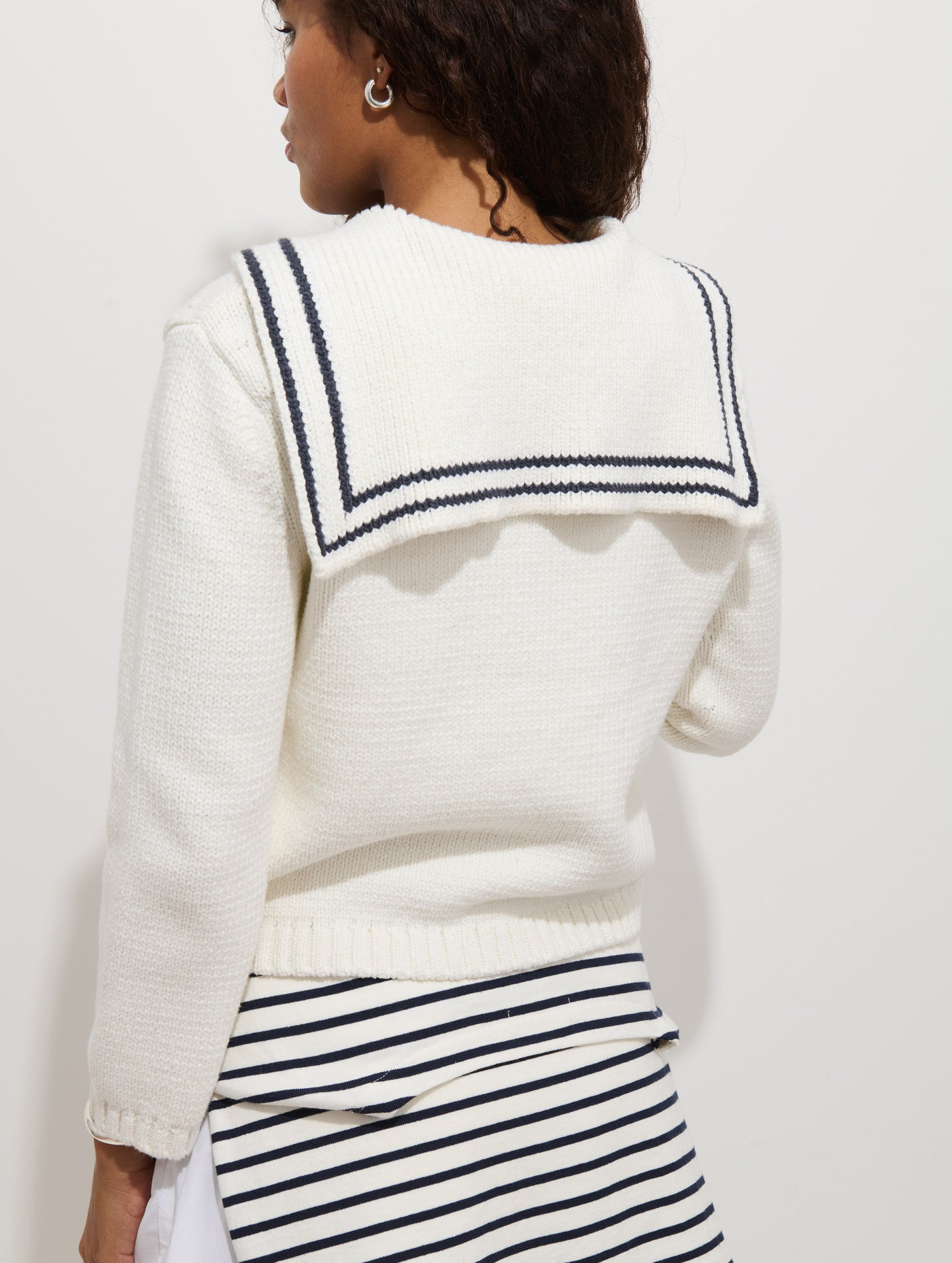 Cassie Sailor Cardigan 
In Cotton Blend