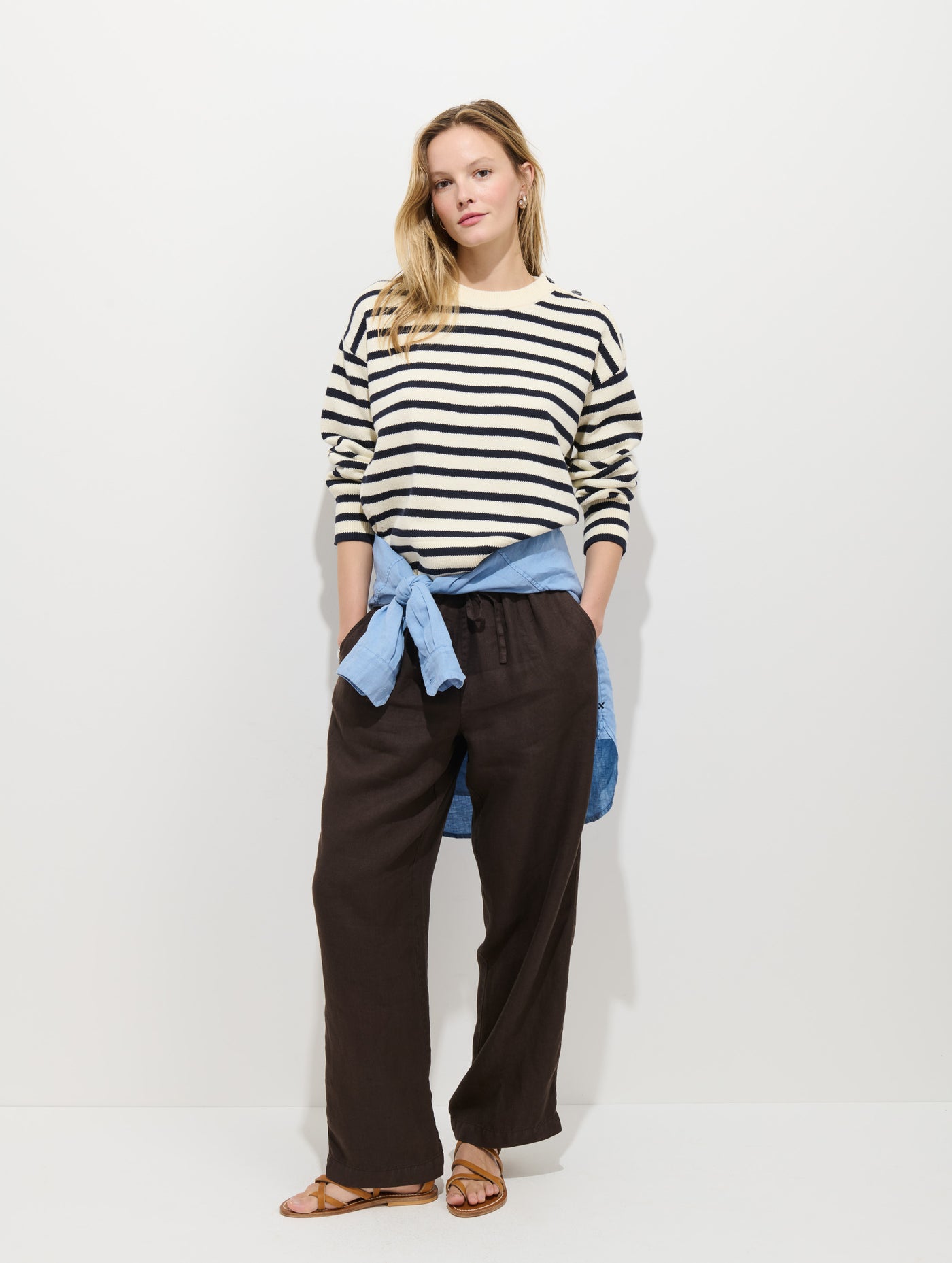Normandy Striped Sweater In Cotton