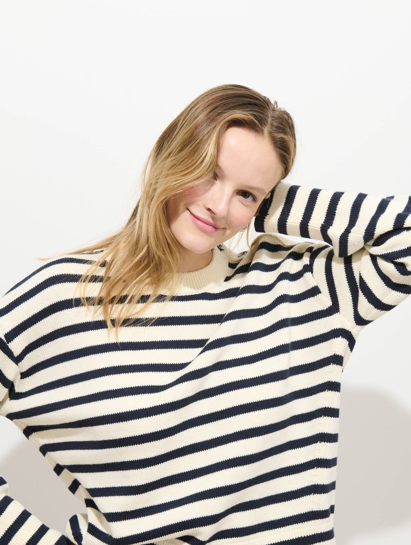 Normandy Striped Sweater In Cotton