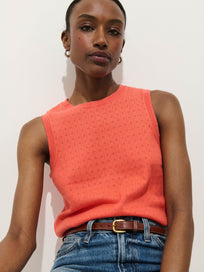 Odette Sweater Tank In Cotton Cashmere