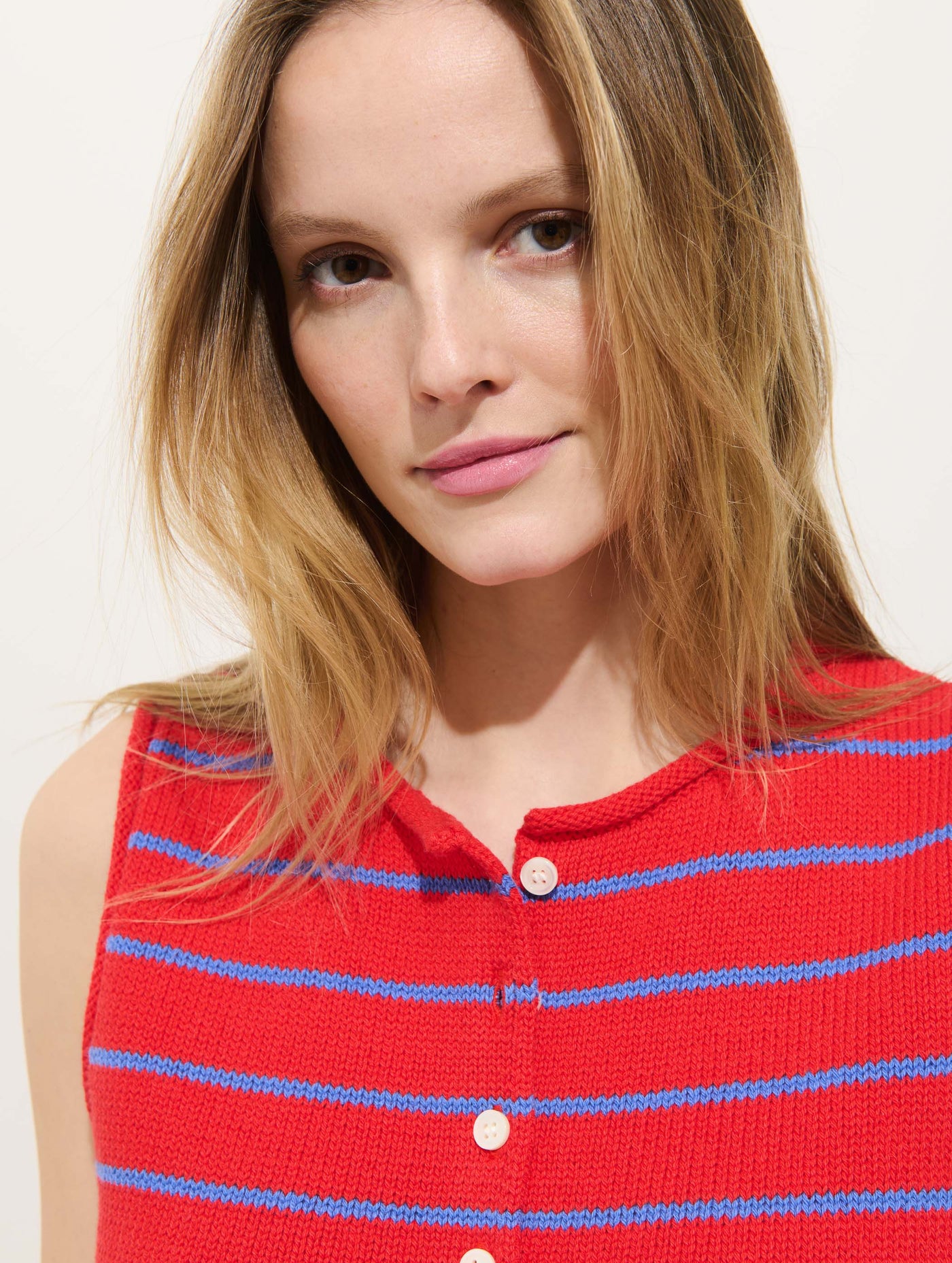 Taylor Striped Vest in Cotton